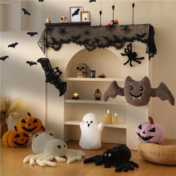 BRAND NEW Cute Spider Shaped Throw Pillow 16x22 in - Picture 6 of 6